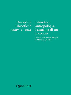 cover image of Filosofia e antropologia, l'attualità di un incontro